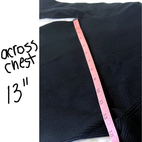 Eddie Bauer black ribbed knit turtleneck, petite small - Picture 4 of 12